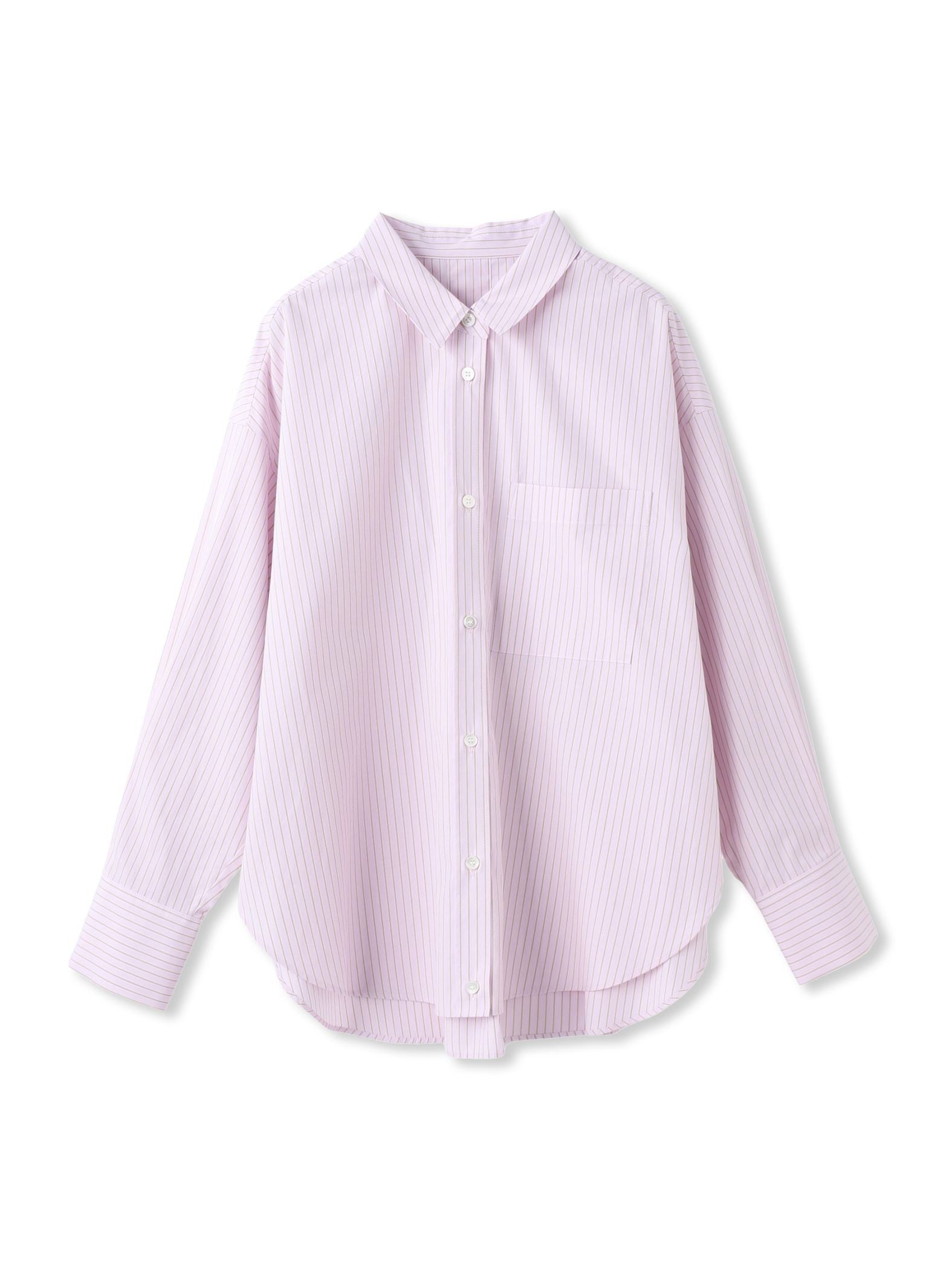 コットンポプリン2WAYストライプシャツ