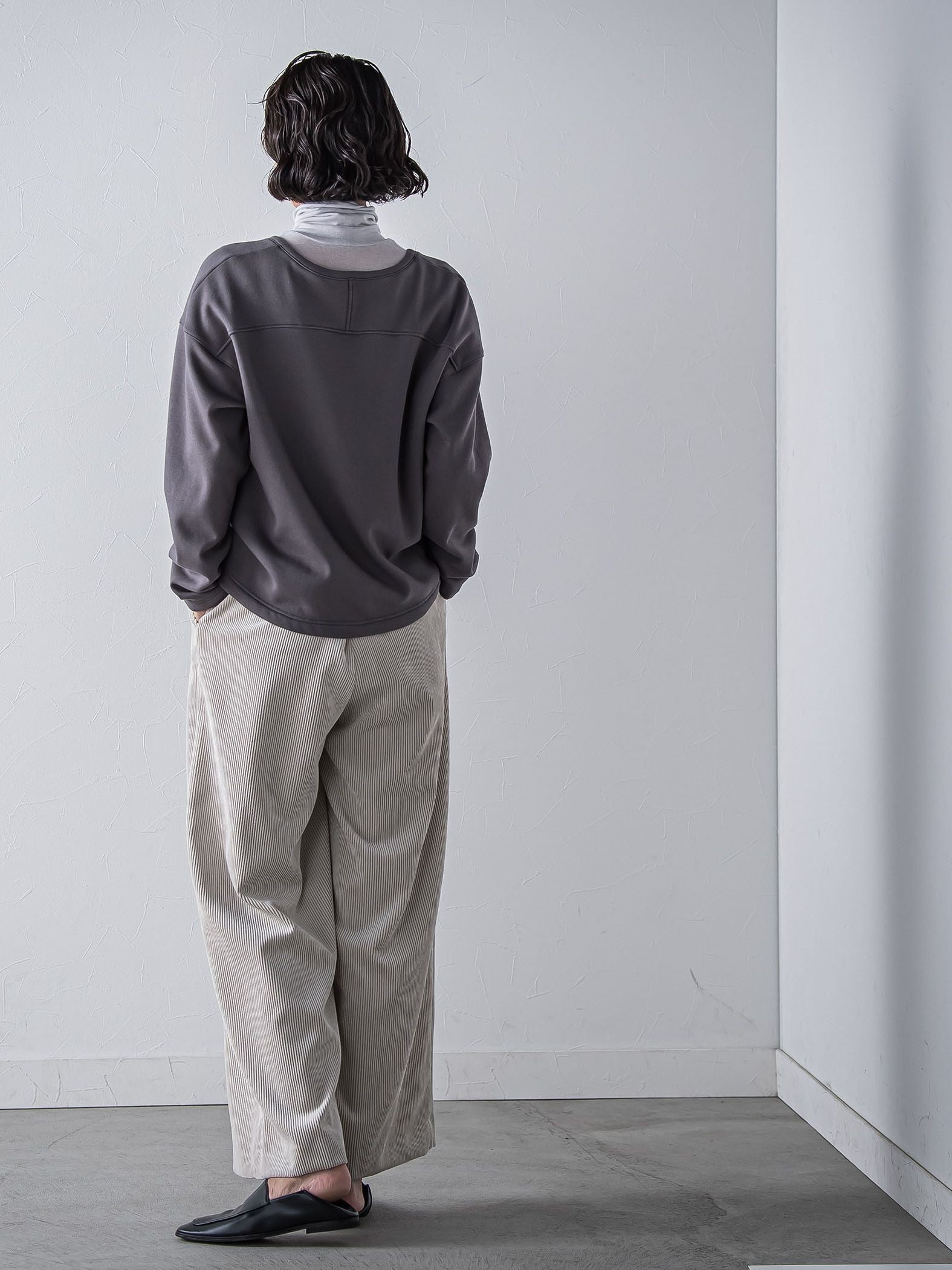 コーデュロイワイドパンツ≪洗濯機で洗える≫