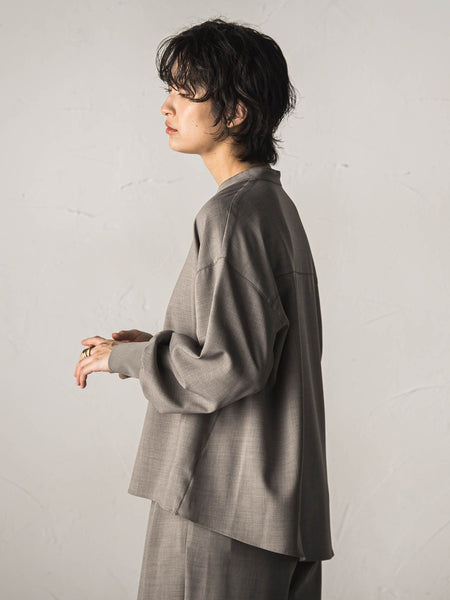 【一瞬で楽とキレイを叶える】ナチュラルストレッチスキッパーブラウス≪セットアップ対応≫