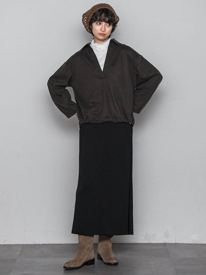 【楽・美・軽】スキッパーブラウス≪手洗い可能≫