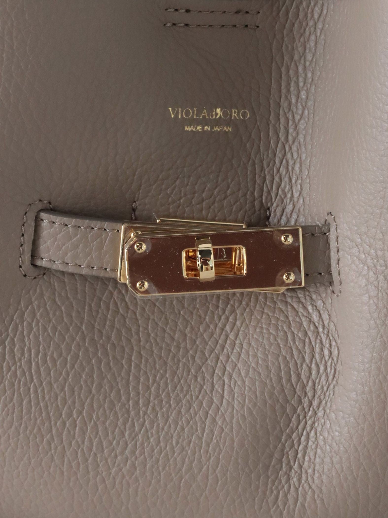 【VIOLAd'ORO】イタリアンWフェイスレザートートバッグ