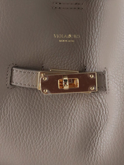 【VIOLAd'ORO】イタリアンWフェイスレザートートバッグ