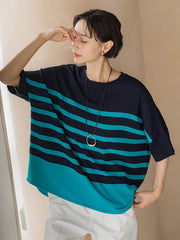 【WEB限定】”涼感”ボーダーニット