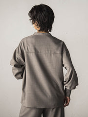 【一瞬で楽とキレイを叶える】ナチュラルストレッチスキッパーブラウス≪セットアップ対応≫