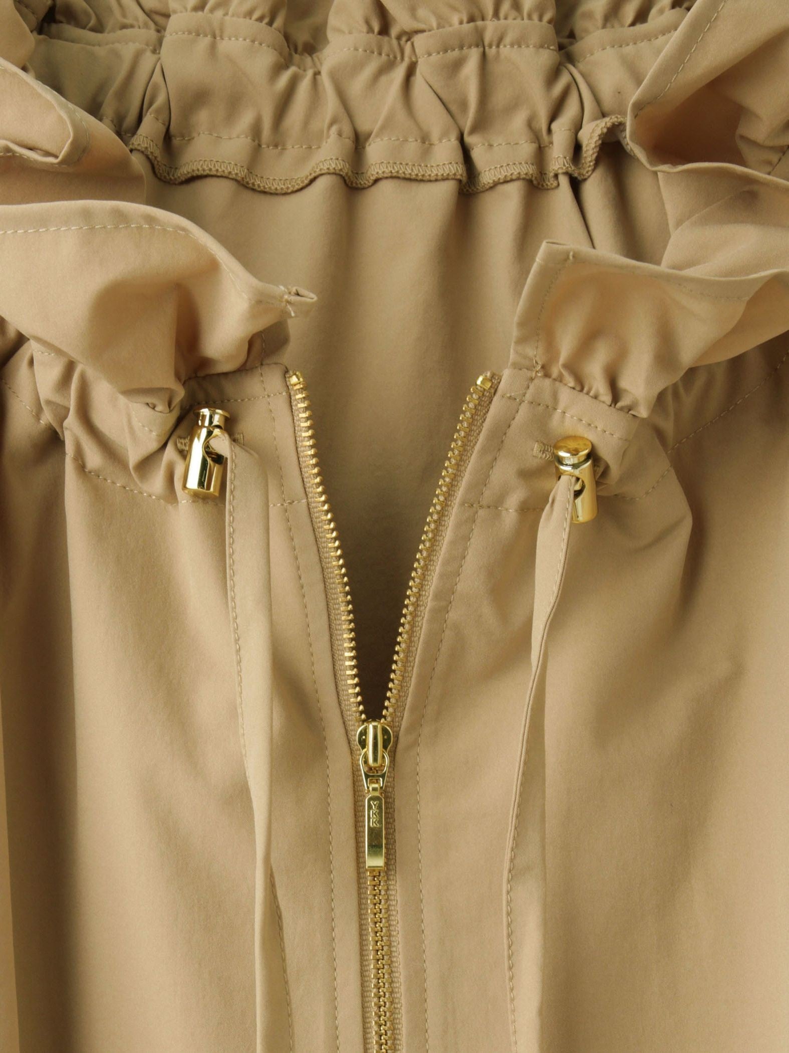 2WAYサーブルクロスフリルネックブルゾン