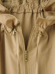 2WAYサーブルクロスフリルネックブルゾン