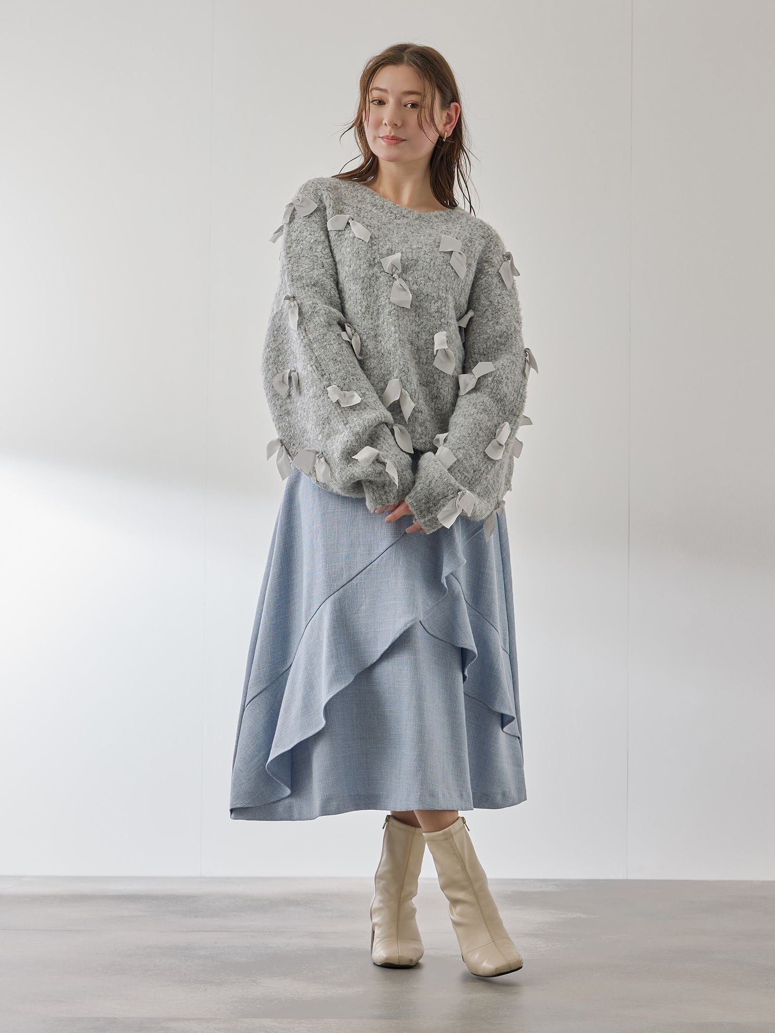 メニリボンブークレーニット≪手洗い可能≫