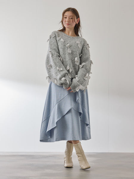 メニリボンブークレーニット≪手洗い可能≫