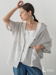 【大きいサイズ/新色追加】”カーデみたいに羽織れる”メッシュジャケット