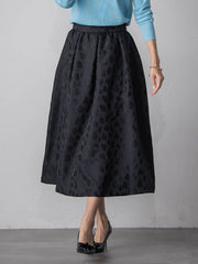 【WEB限定】レオパードジャガードスカート