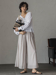 エアリーボイルフレアパンツ