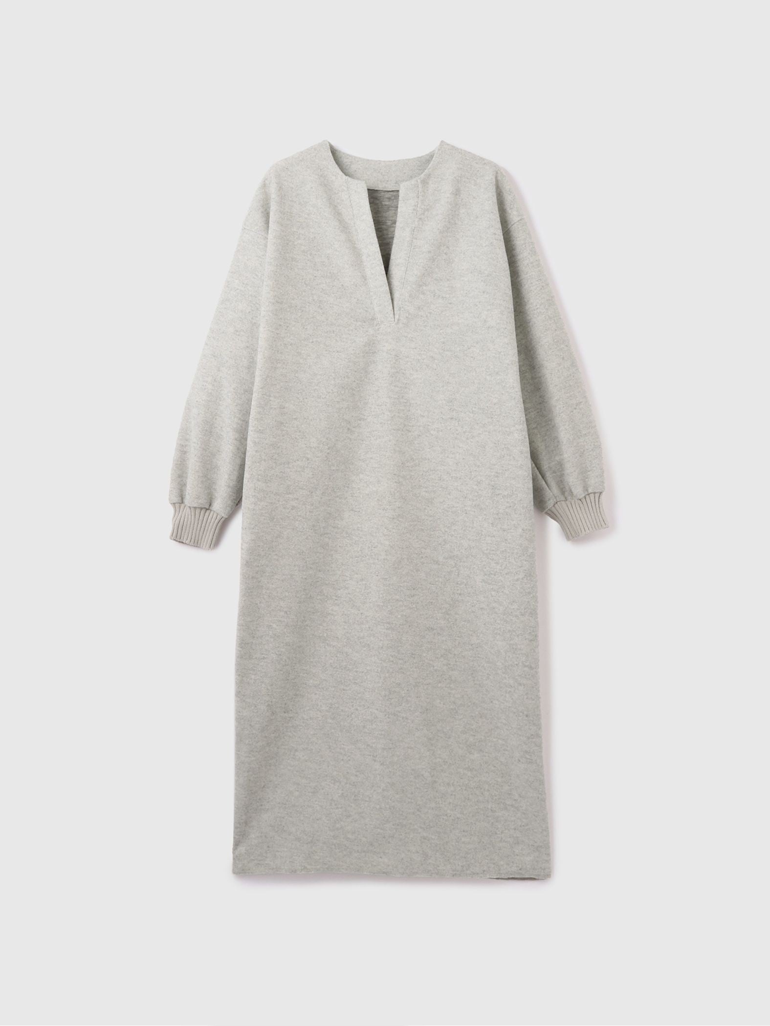 ソフトニットメルトンキーネックワンピース≪手洗い可能≫