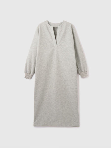 ソフトニットメルトンキーネックワンピース≪手洗い可能≫