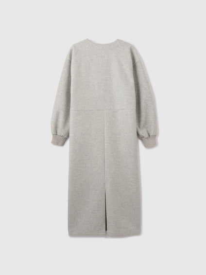 ソフトニットメルトンキーネックワンピース≪手洗い可能≫