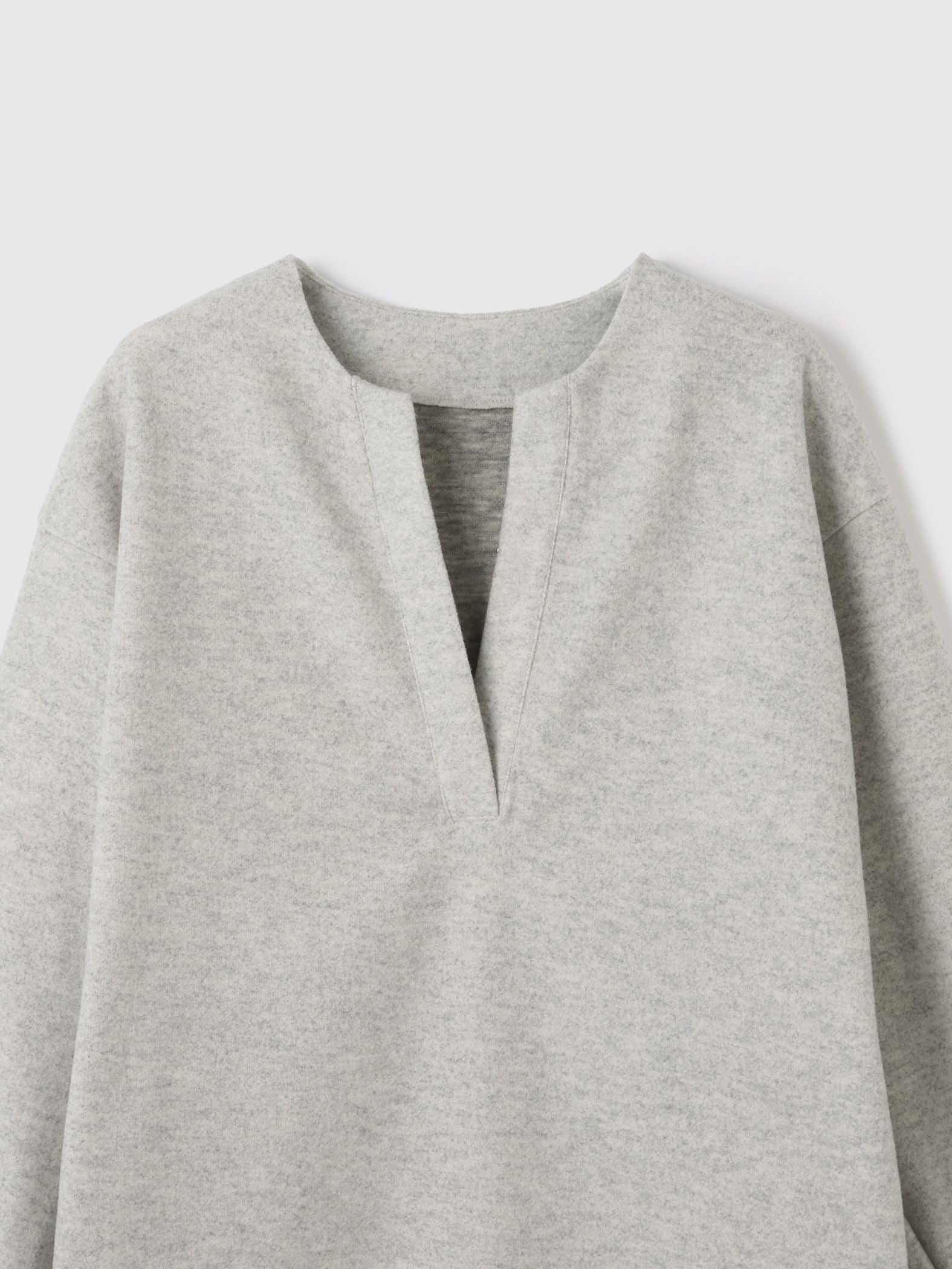 ソフトニットメルトンキーネックワンピース≪手洗い可能≫