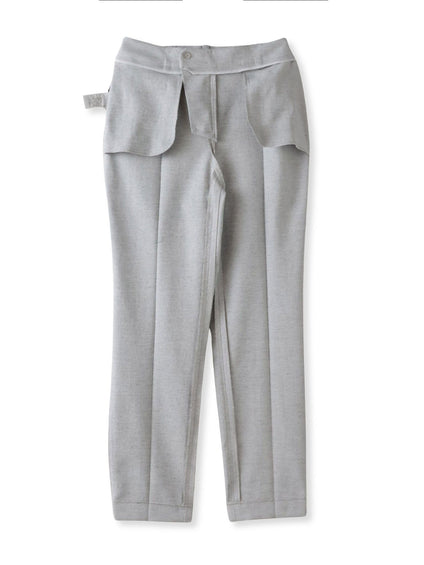 【WEB限定/+5cm丈長め】シェルタリングテーパードパンツ