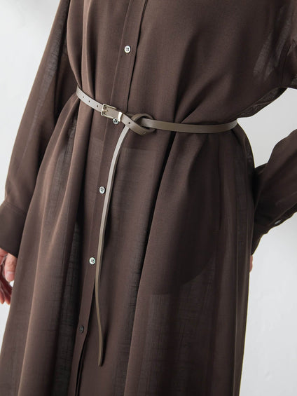 ナローロングレザーベルト