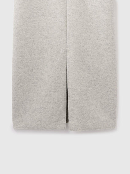 ソフトニットメルトンキーネックワンピース≪手洗い可能≫