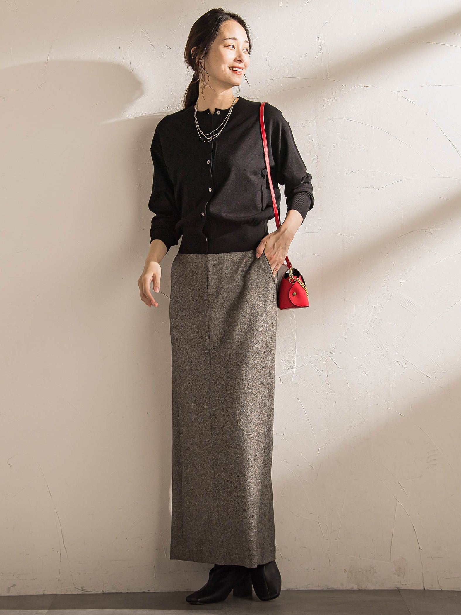 【WEB限定】クルーネックカーディガン≪11号あり/洗える≫