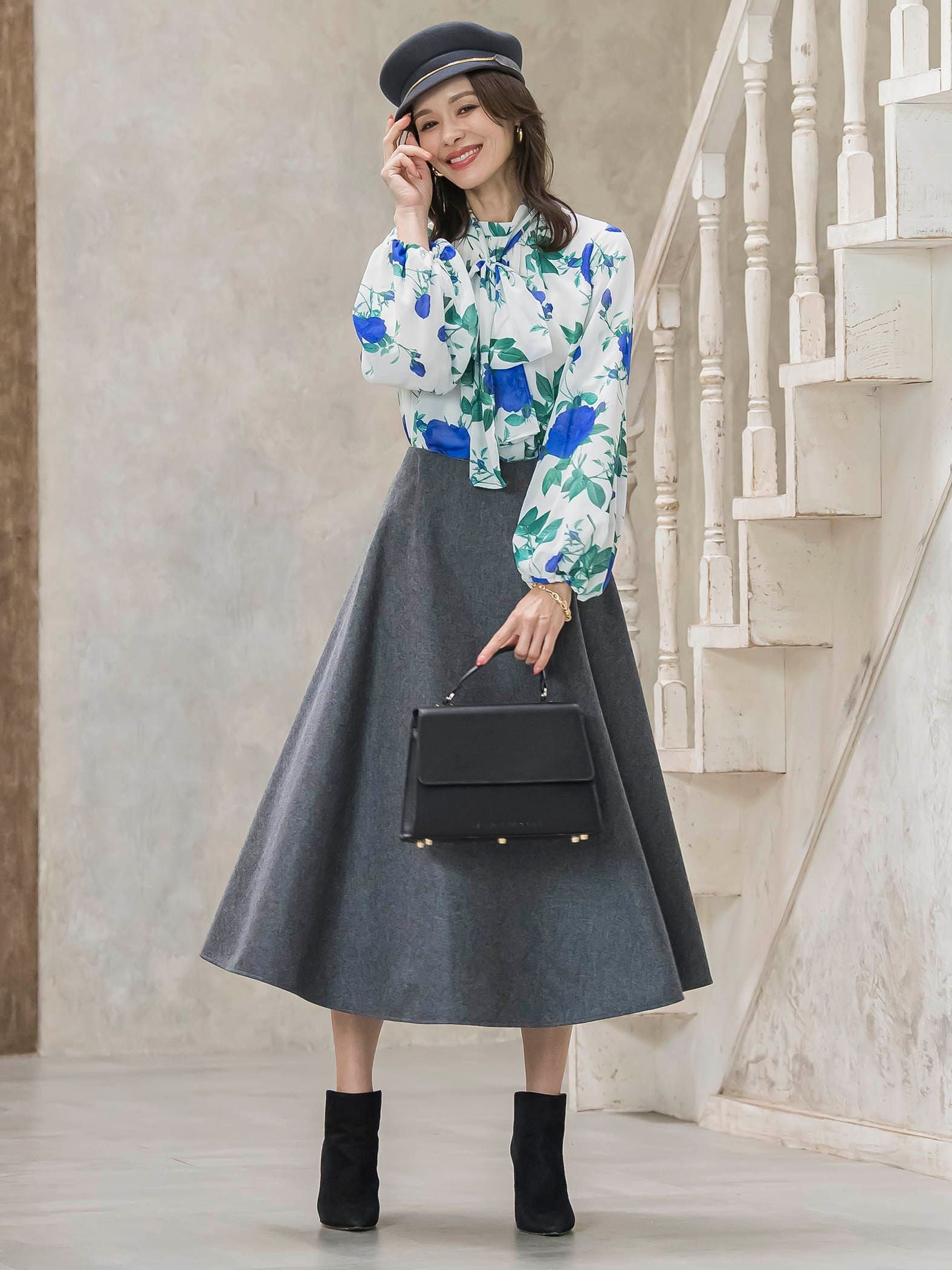 メルトンサーキュラースカート