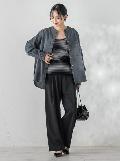 ワイドポケットタックパンツ