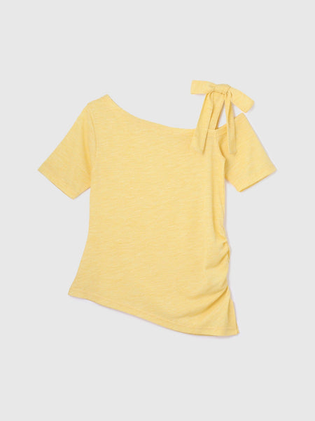 tシャツ ワンショルリボンカットトップス「手洗い可能」 レディース ビッキー VICKY ワンショルリボンカットトップス≪手洗い可能