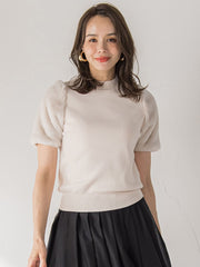 ファースリーブハイネックニット≪手洗い可能≫