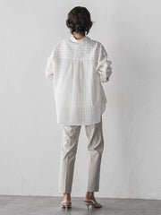 シアーサッカーストライプシャツ