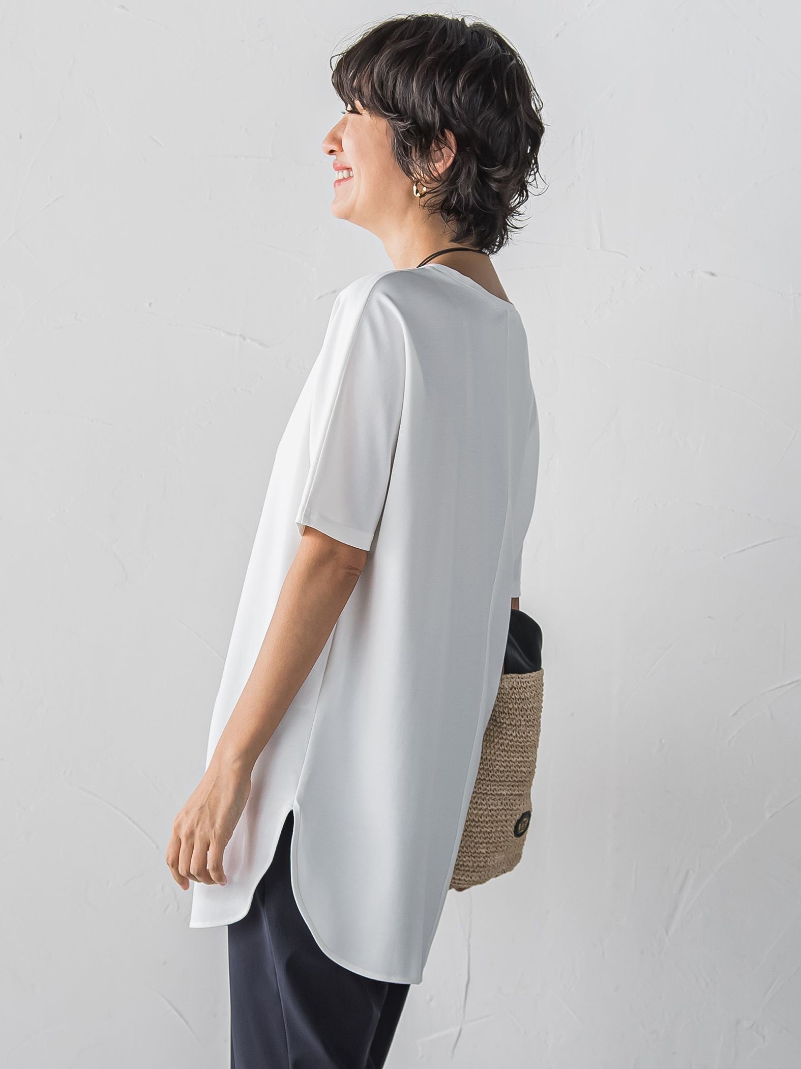 【WEB限定/大きいサイズ】”細身パンツも怖くない”Tシャツチュニック