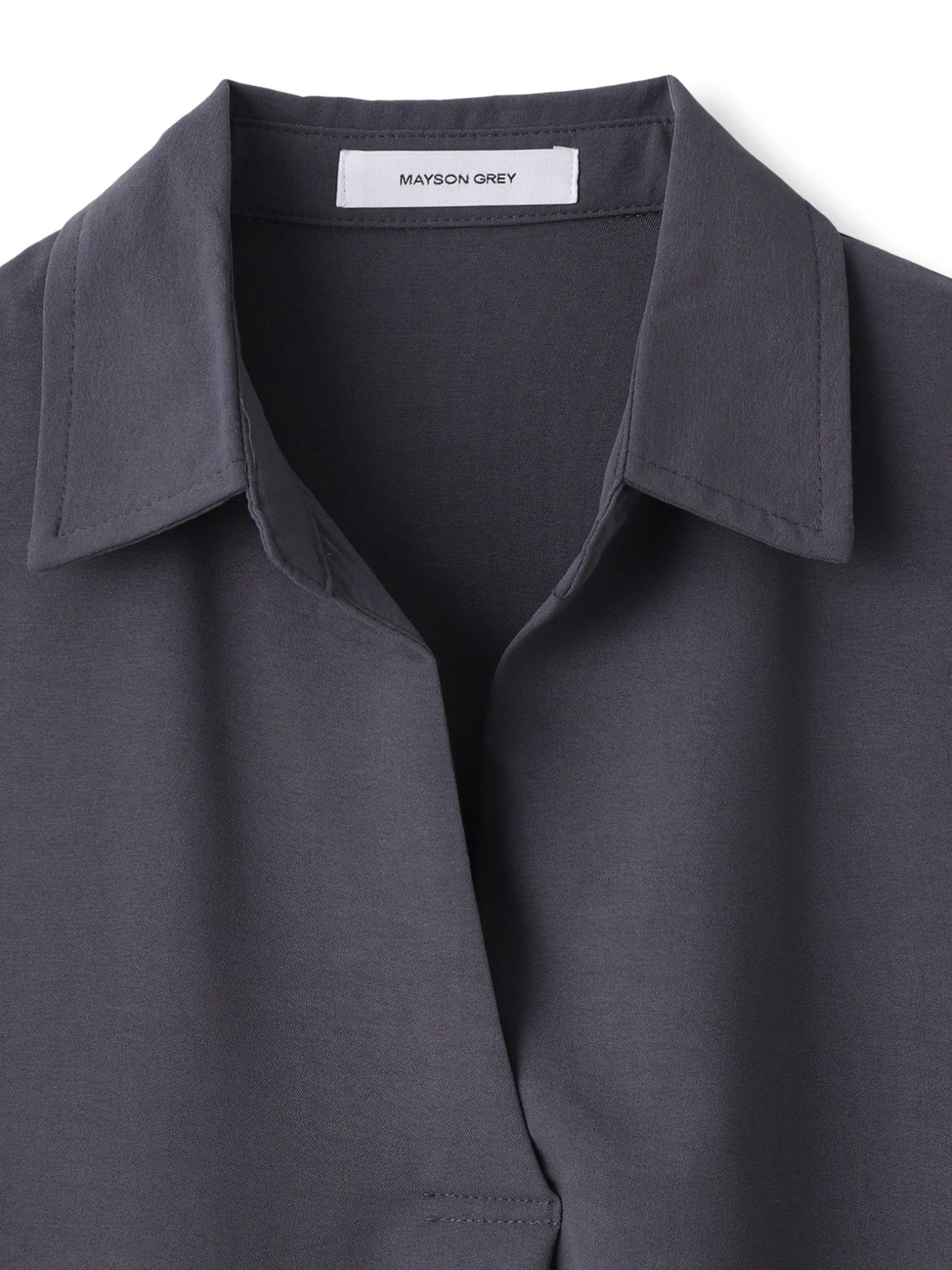 【WEB限定】スキッパーチュニックワンピース≪洗濯機で洗える≫