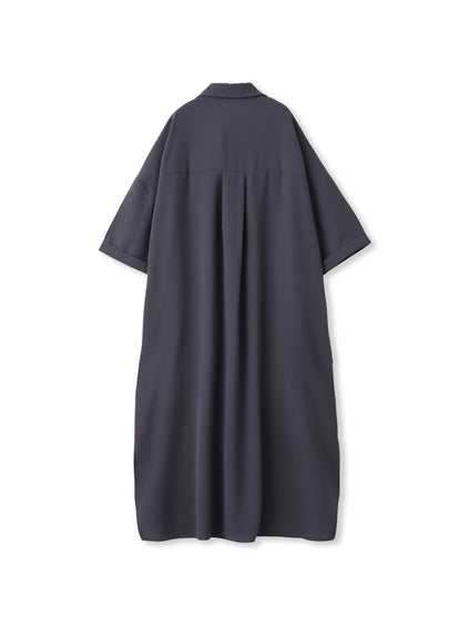 【WEB限定】スキッパーチュニックワンピース≪洗濯機で洗える≫