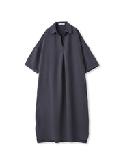 【WEB限定】スキッパーチュニックワンピース≪洗濯機で洗える≫
