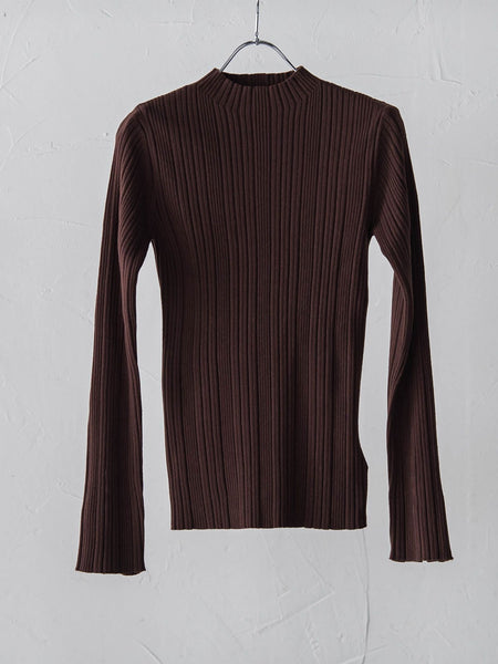 【新色追加】袖ボタンランダムリブニット≪手洗い可能≫