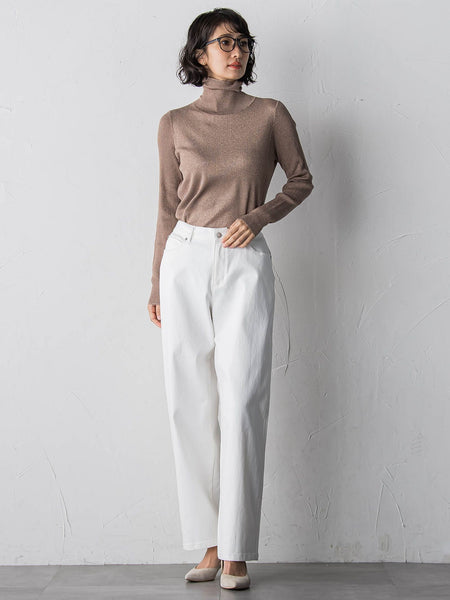 【大きいサイズ】”暖かさも洒落感も”裏起毛デニム