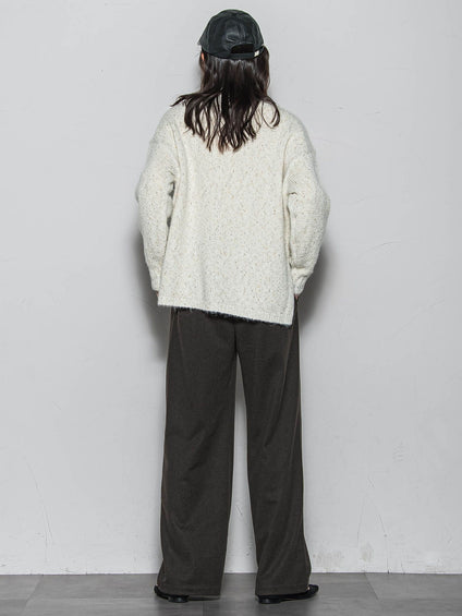 ラメスパンコールクルーネックニット≪手洗い可能≫