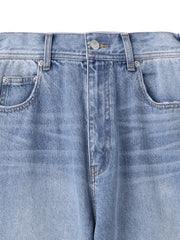 カーブデニムパンツ≪洗濯機で洗える≫