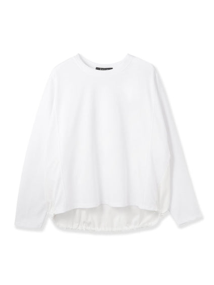 ポンチローマ異素材バックテールカットソー