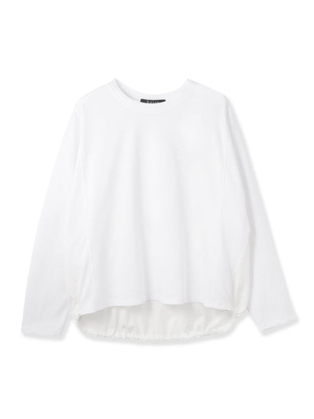 ポンチローマ異素材バックテールカットソー