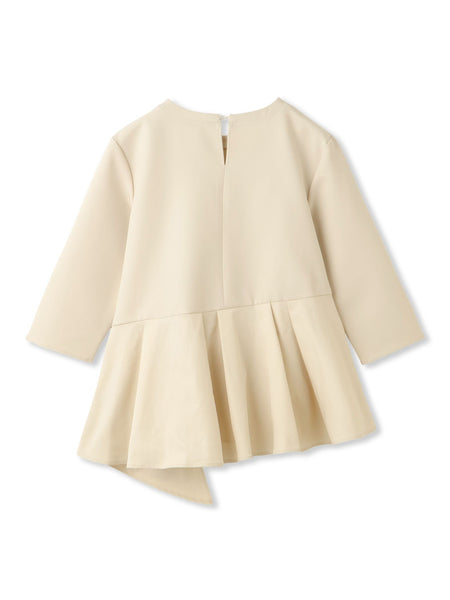 ダブルクロスストレッチペプラムブラウス