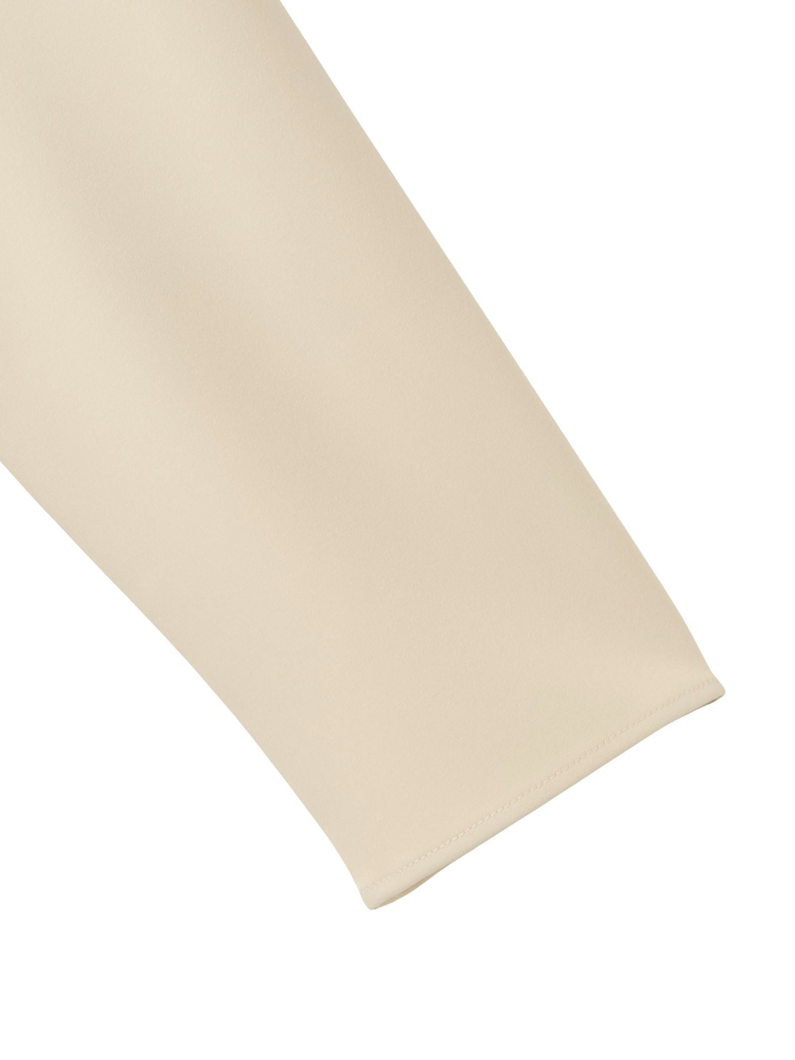 ダブルクロスストレッチペプラムブラウス