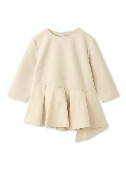 ダブルクロスストレッチペプラムブラウス