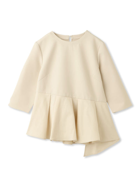 ダブルクロスストレッチペプラムブラウス