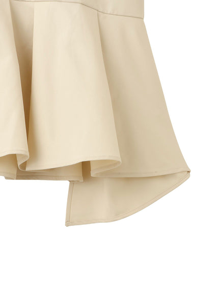 ダブルクロスストレッチペプラムブラウス