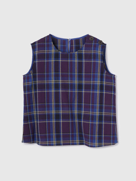 カラミチェックプルブラウス≪手洗い可能≫