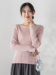 配色RIBニット≪手洗い可能≫