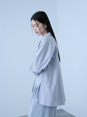 【大人の抜け感】コーマコットンバックフレアシャツ