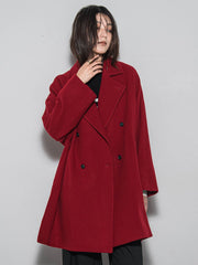 ラムウールダブルカラーコート