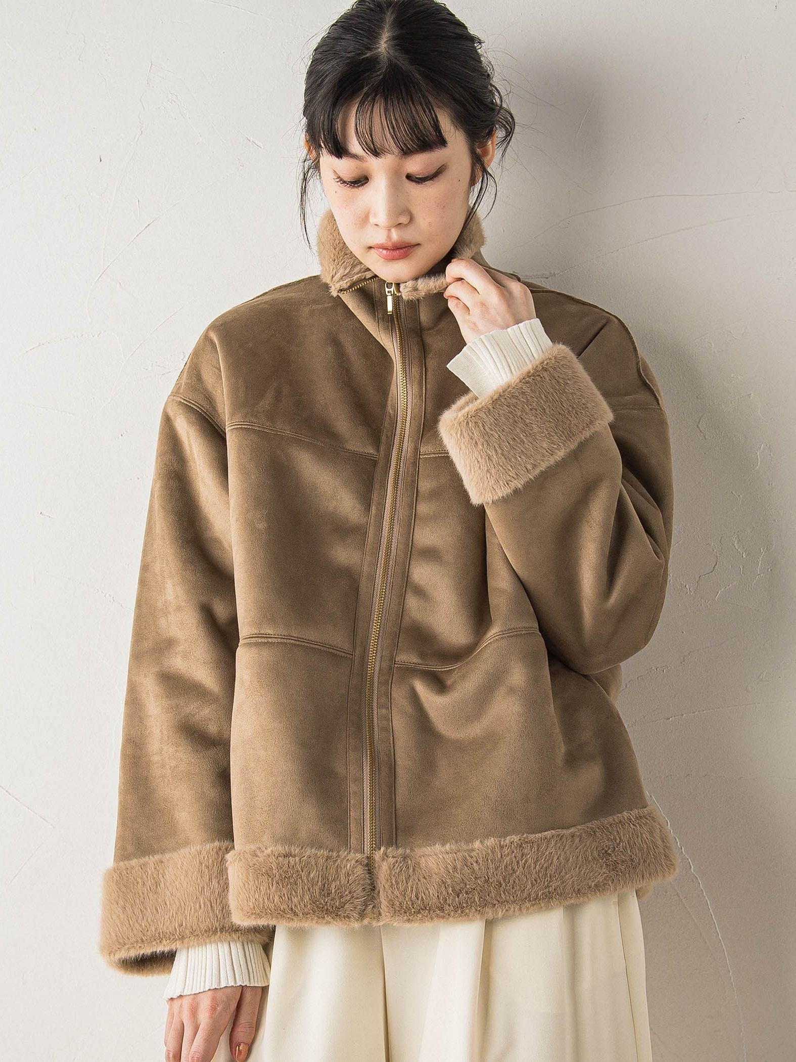 【WEB限定】フェイクムートンファーコート