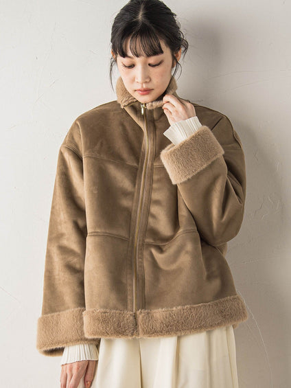 【WEB限定】フェイクムートンファーコート