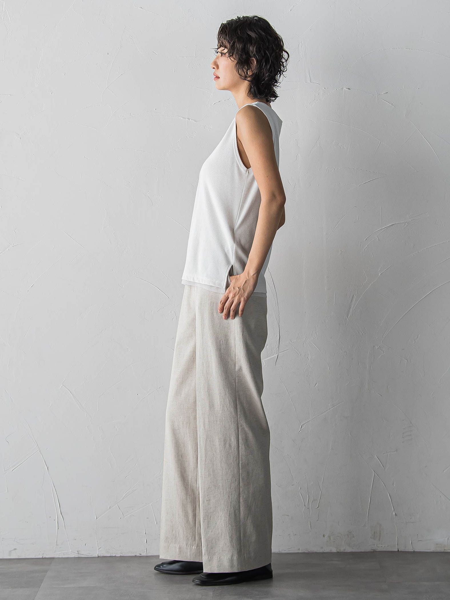 【大きいサイズ】ラメテレコタンクトップ